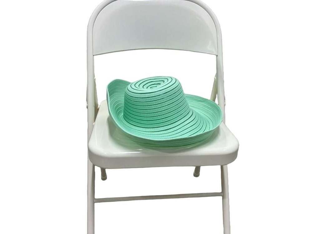 Mint Green Striped Wide Brim Sun Hat Summer Beach Hat